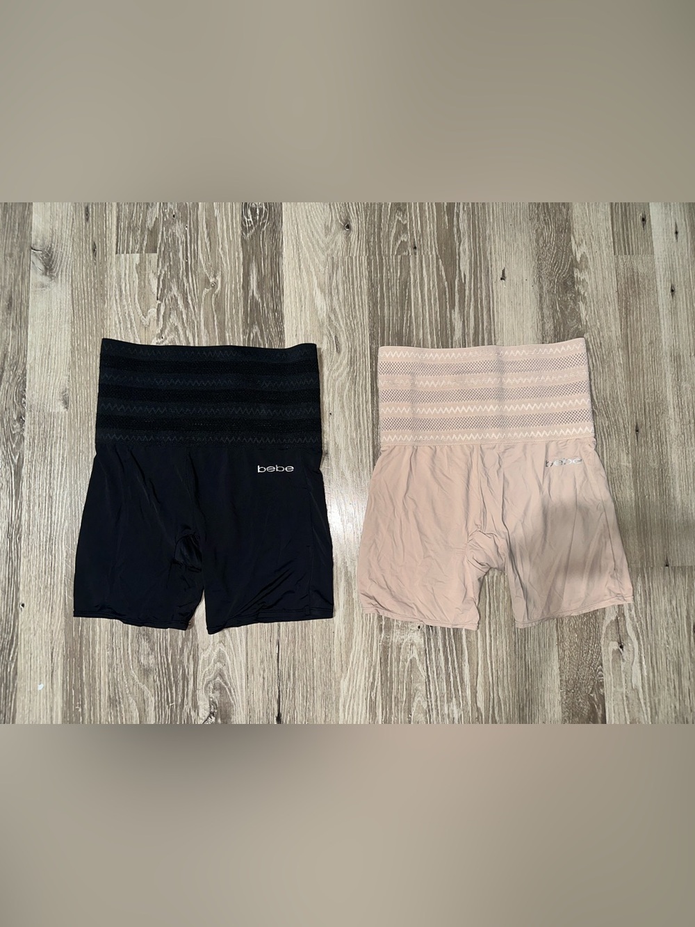 Bebe Black and‎ Tan Shape-wear shorts Size Large